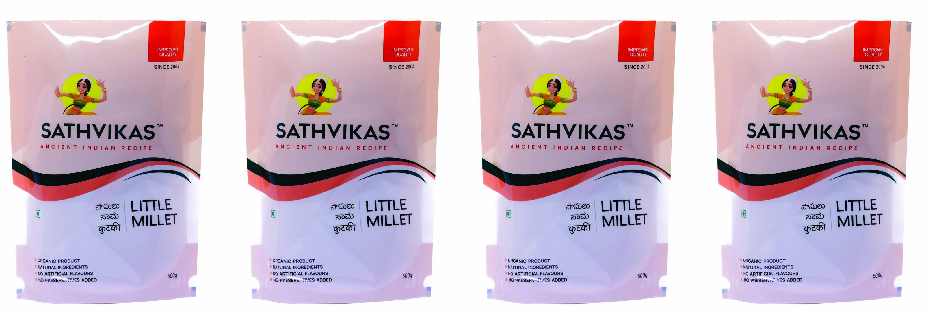 Sathvikas Samalu / Little Millet (500 grams) Pack Of 4.
